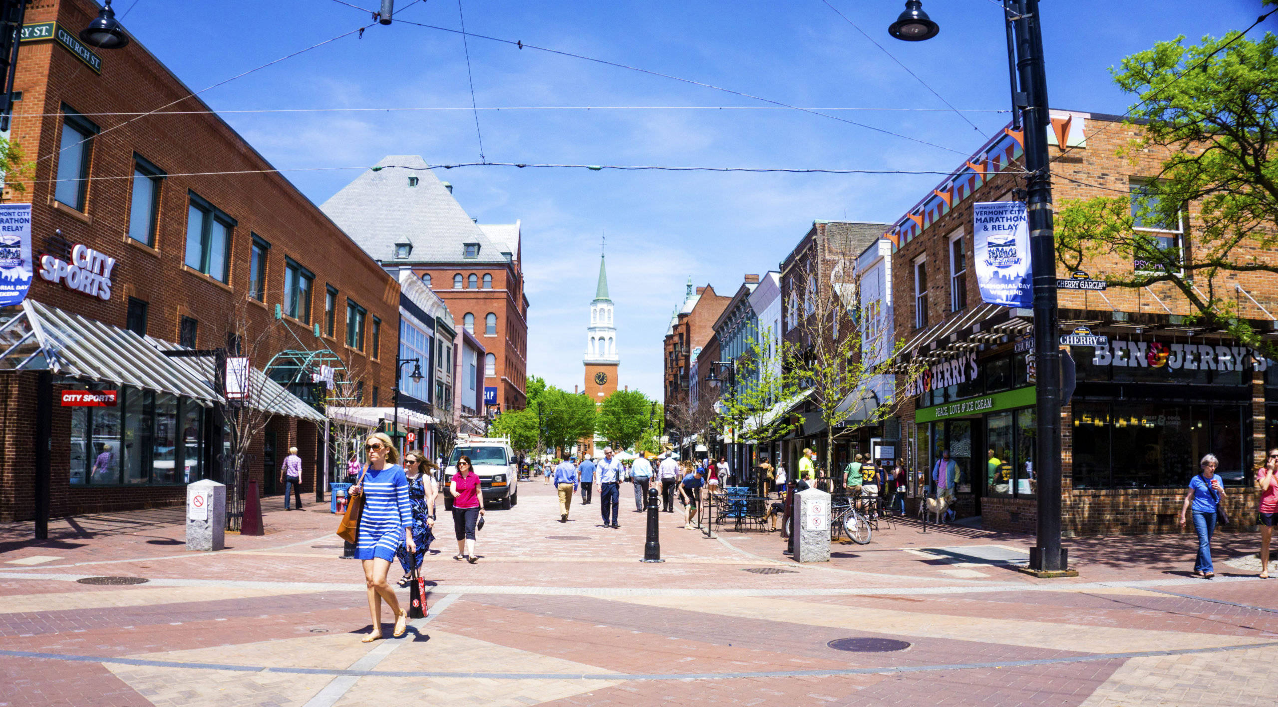 Downtown Burlington Between Two Rocks