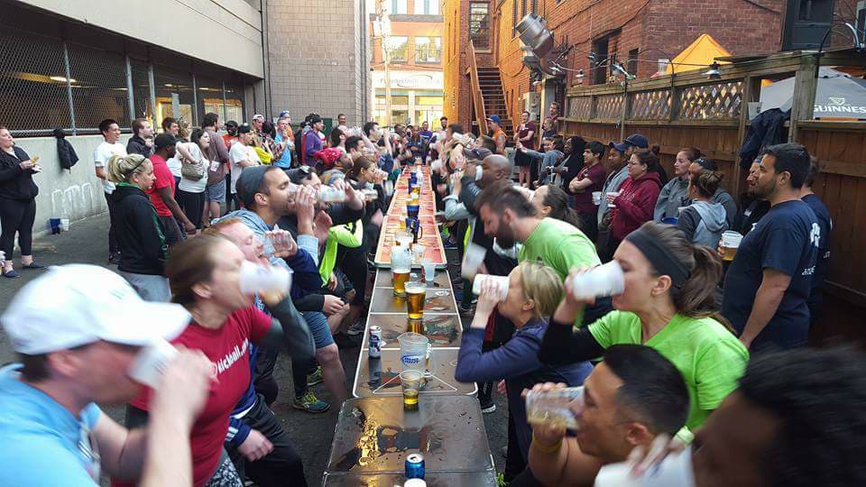 Flip Cup at Liffey's