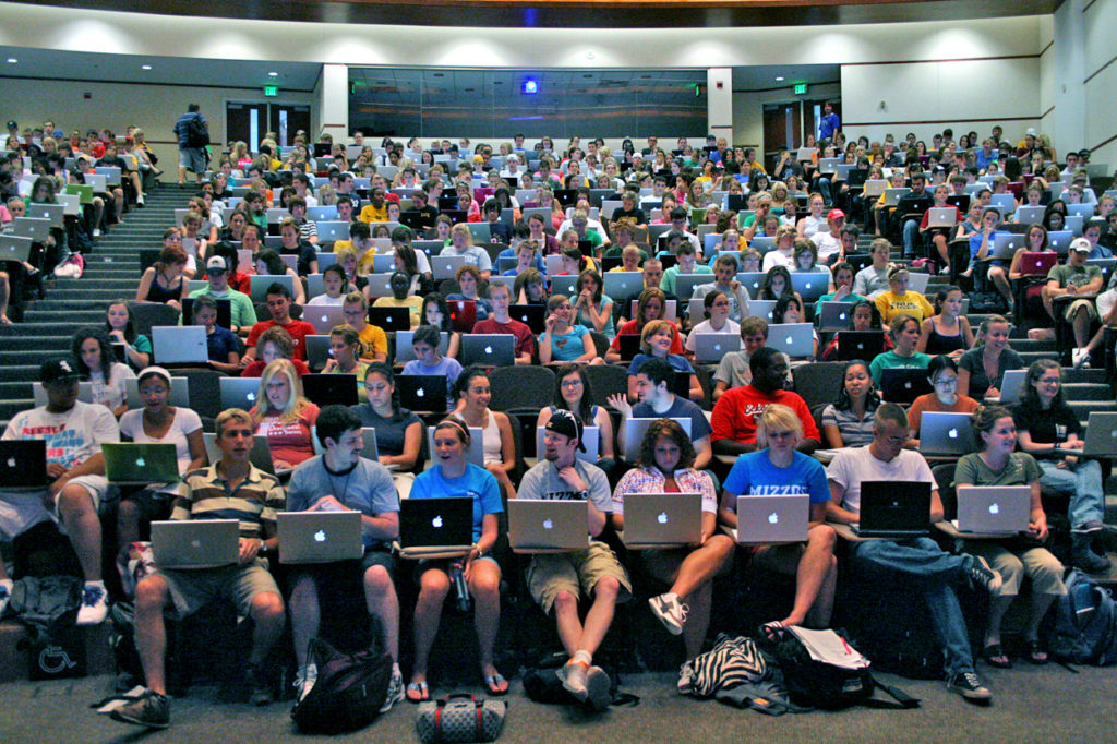 Students with laptops