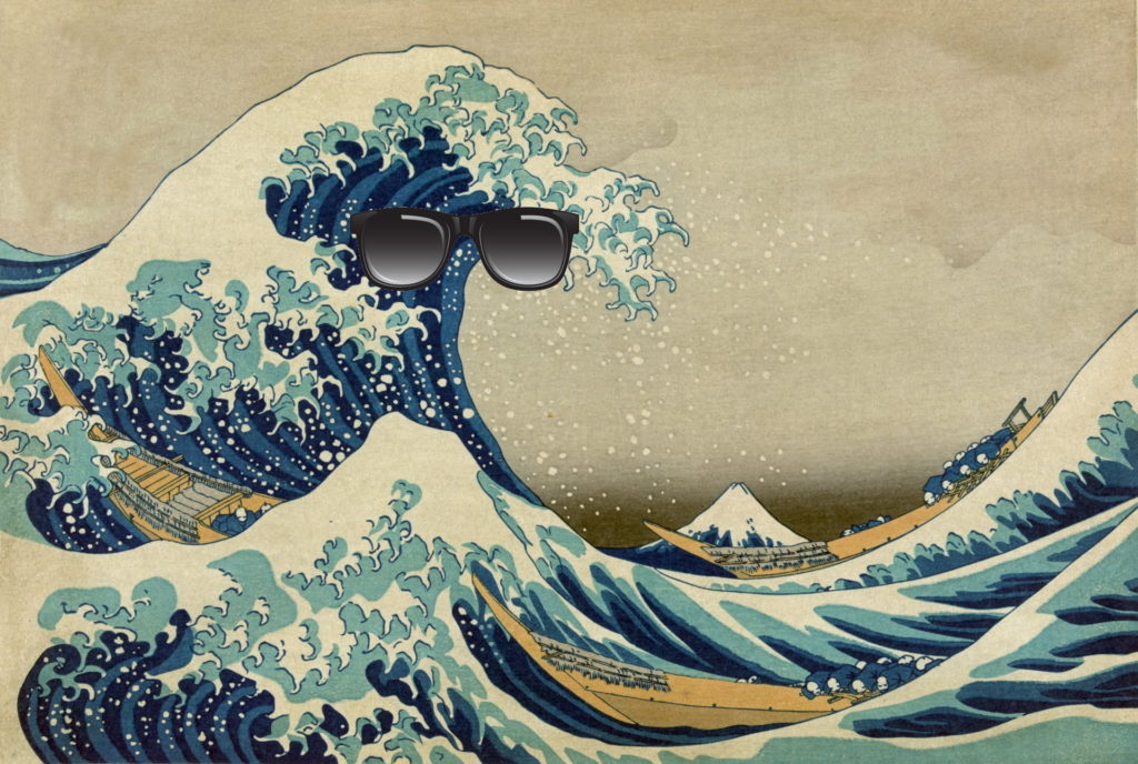Giant Wave with Sunglasses