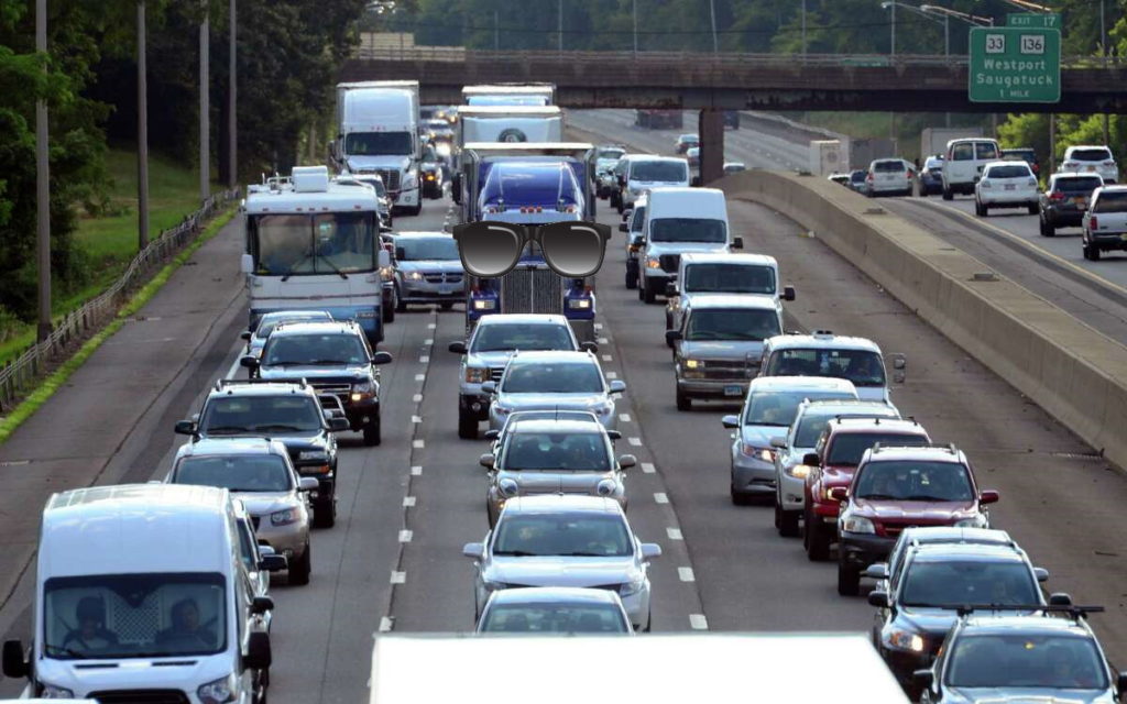 Traffic with Sunglasses